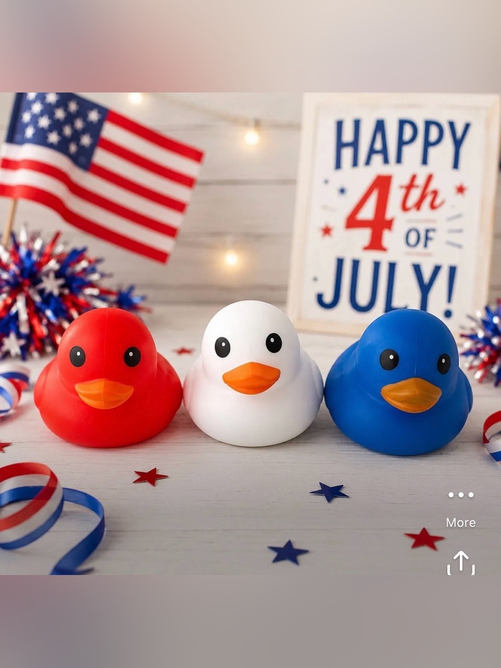 Patriotic Bundle Sunny Days Squeeezy Ducks Red White Blue (NIB)